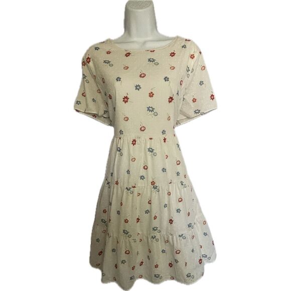 Madewell Dresses & Skirts - Madewell Tiered Mini Flower Cottagecore Dress Women’s Plus Size XXL